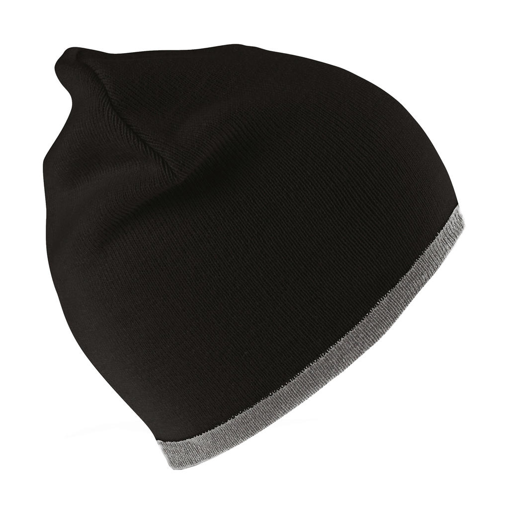 Pletená čiapka - black/grey