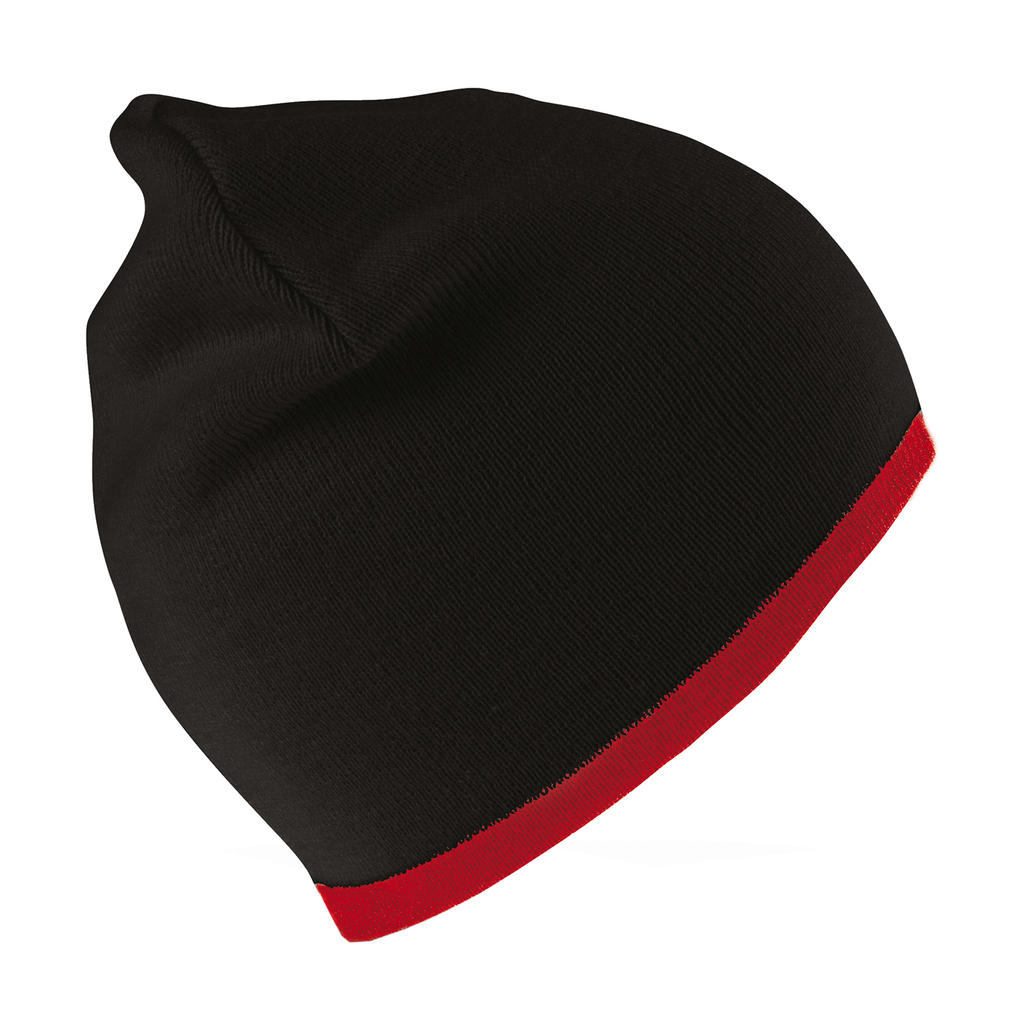 Pletená čiapka - black/red