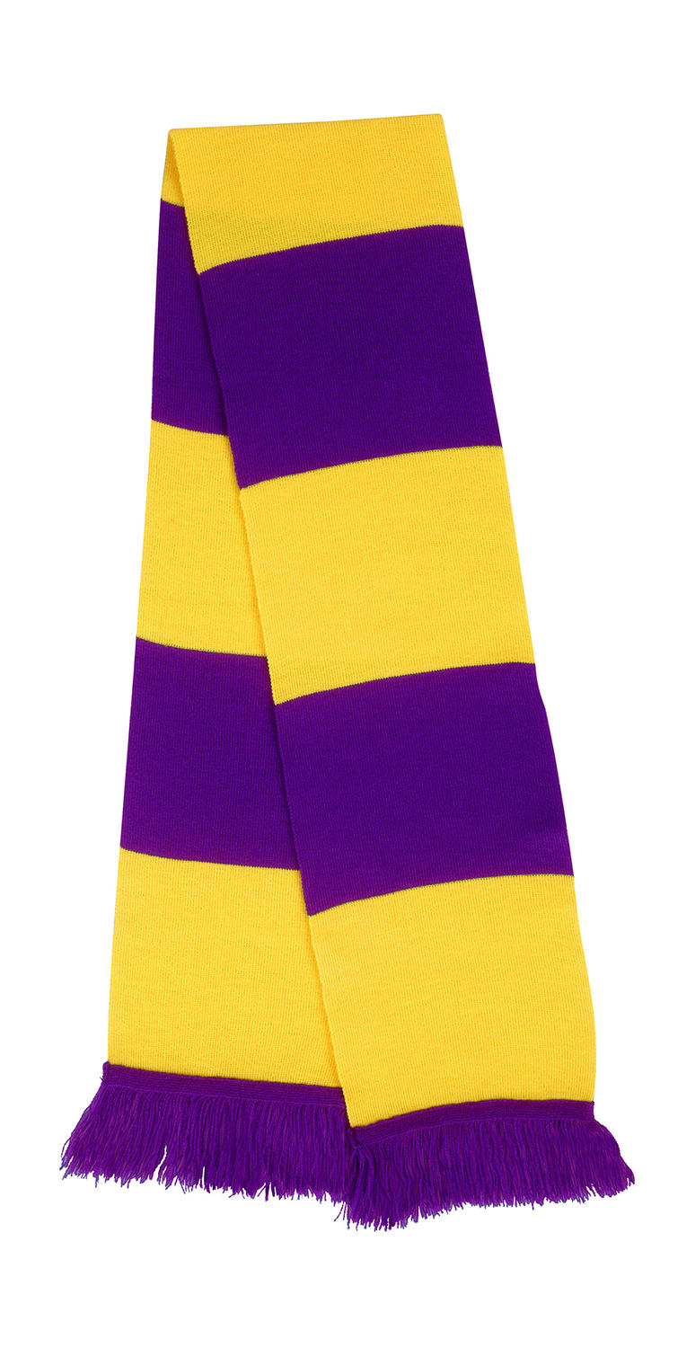 Pletený šál - purple/yellow