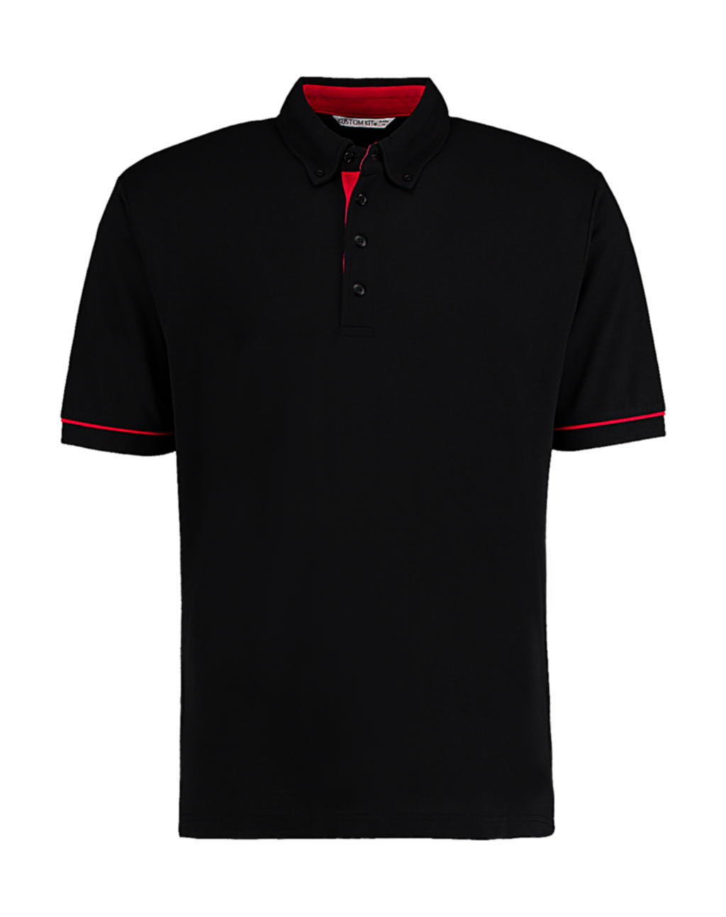 Polokošeľa Contrast Button Down Collar - black/red
