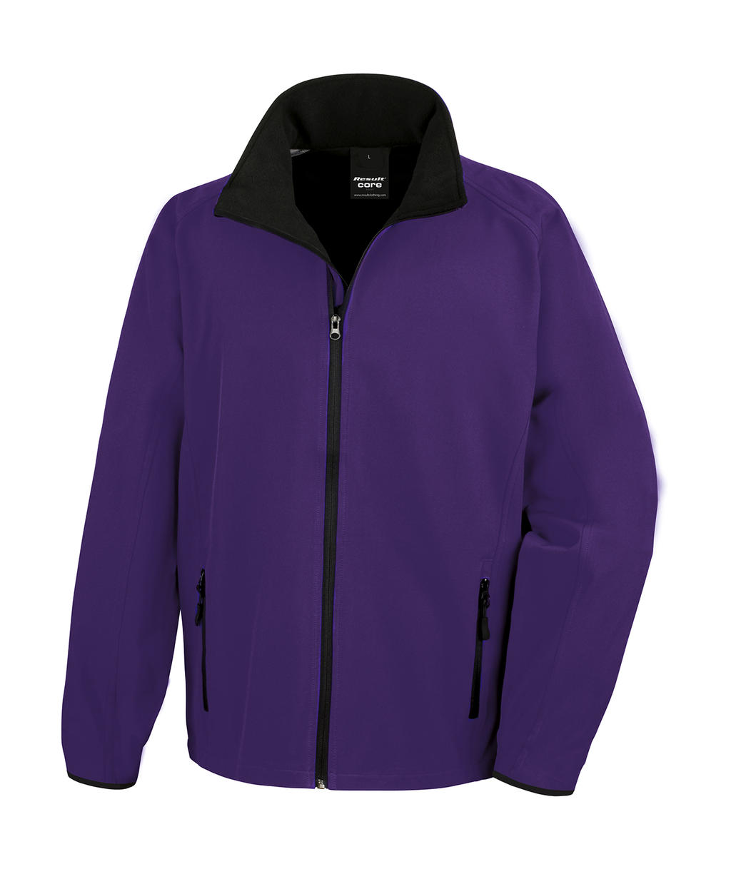 Potlačiteľná Softshellová bunda - purple/black