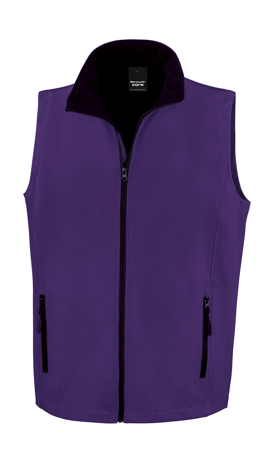 Potlačiteľná Softshellová vesta - purple/black