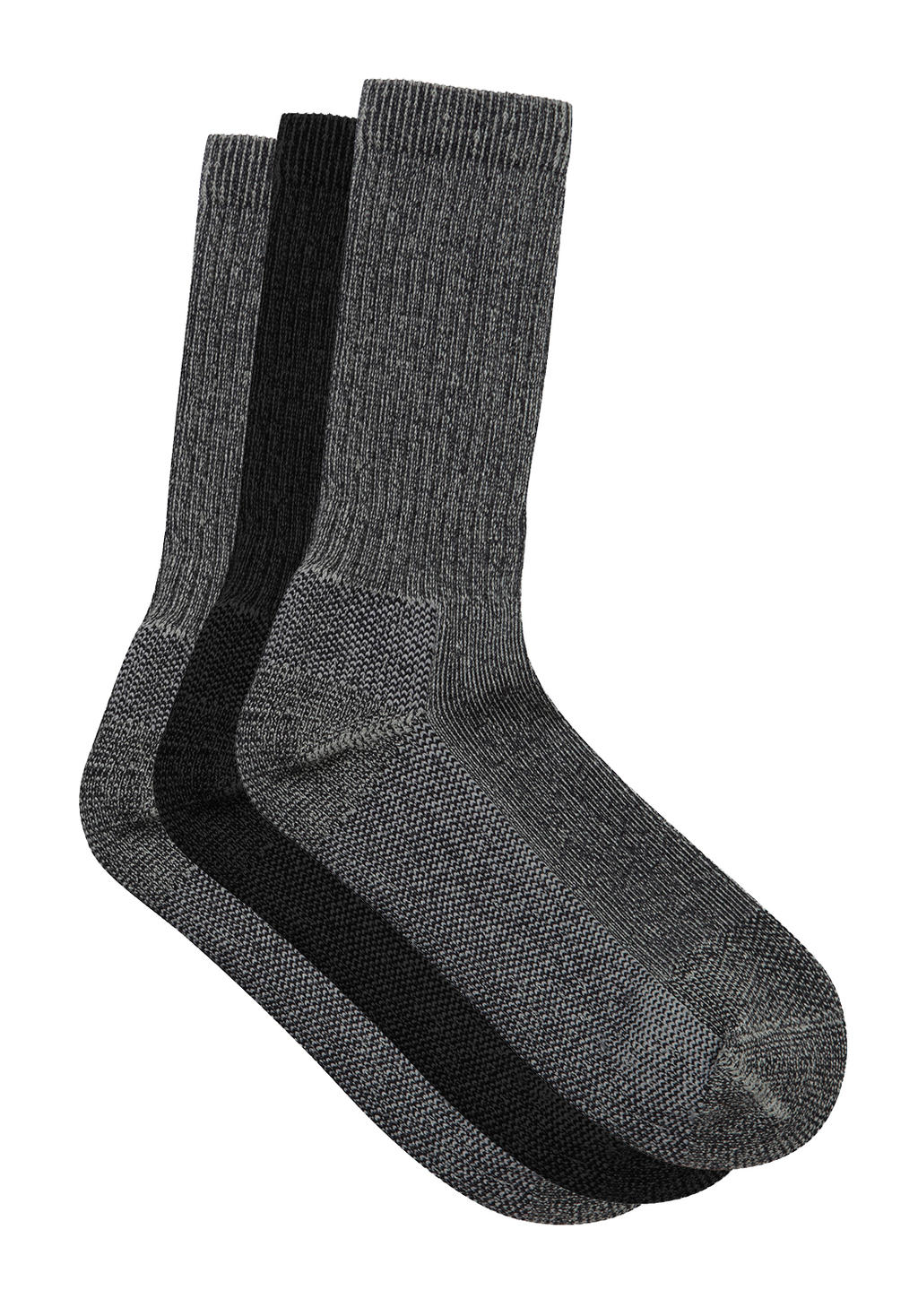 Pracovné ponožky 3 páry - black/melange grey