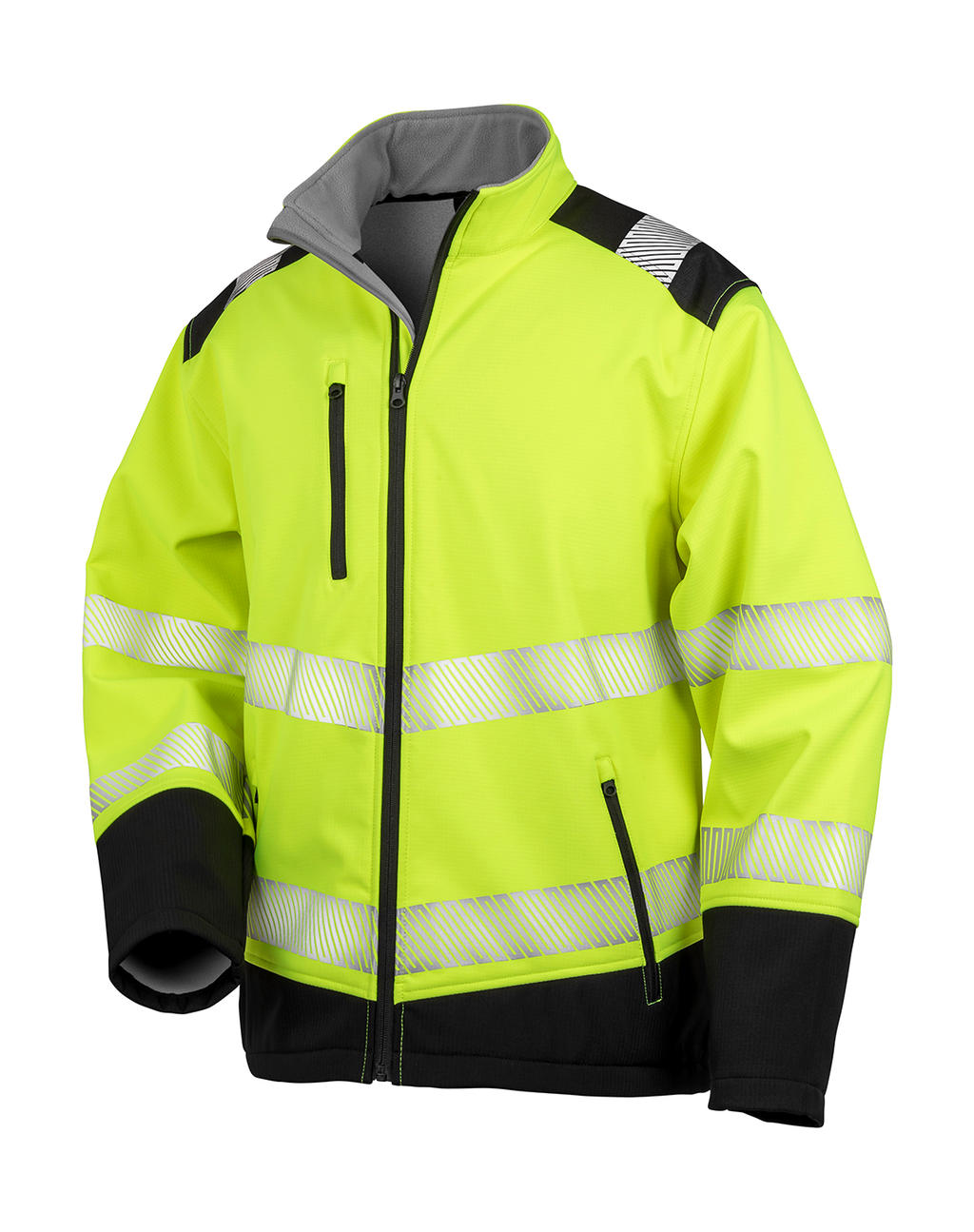 Reflexná bunda Ripstop Safety Softshell - fluorescent yellow/black