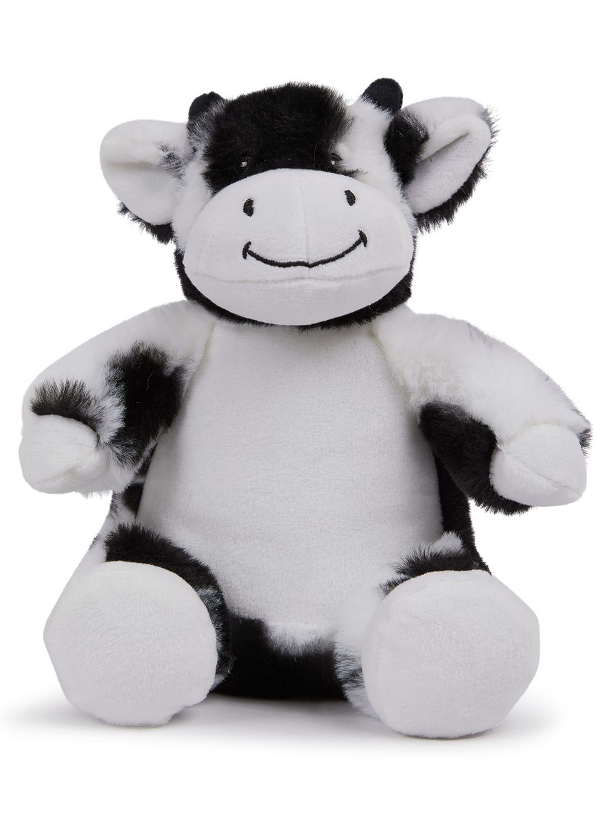 Čierno-biela plyšová krava