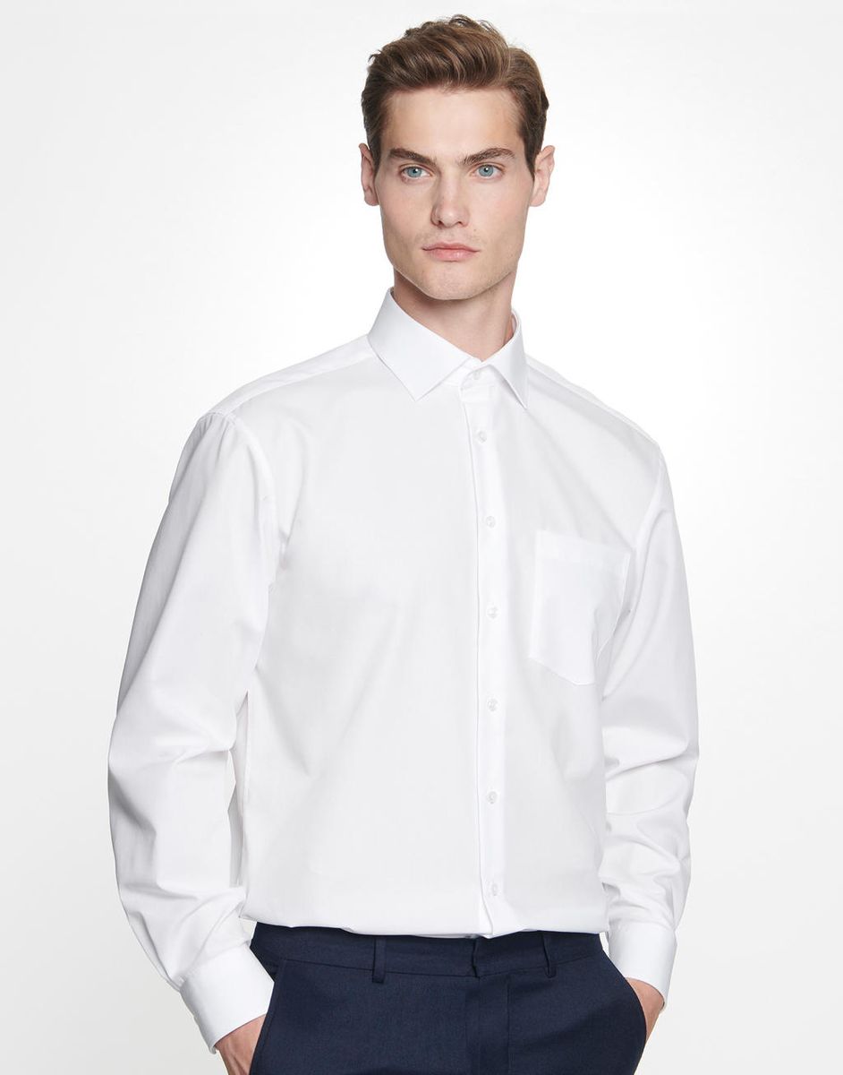 Košeľa Seidensticker Modern Fit s dlhým rukávom - white