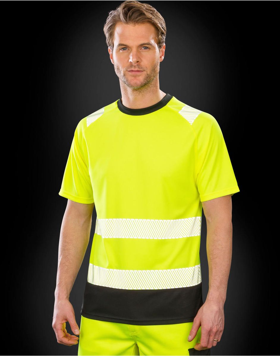 Recycled Safety T-Shirt - fluorescent orange