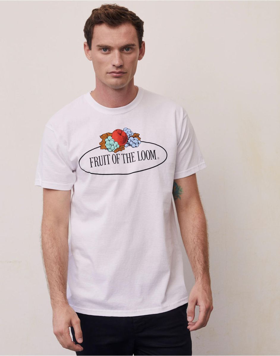 Tričko Vintage s veľkým logom - white