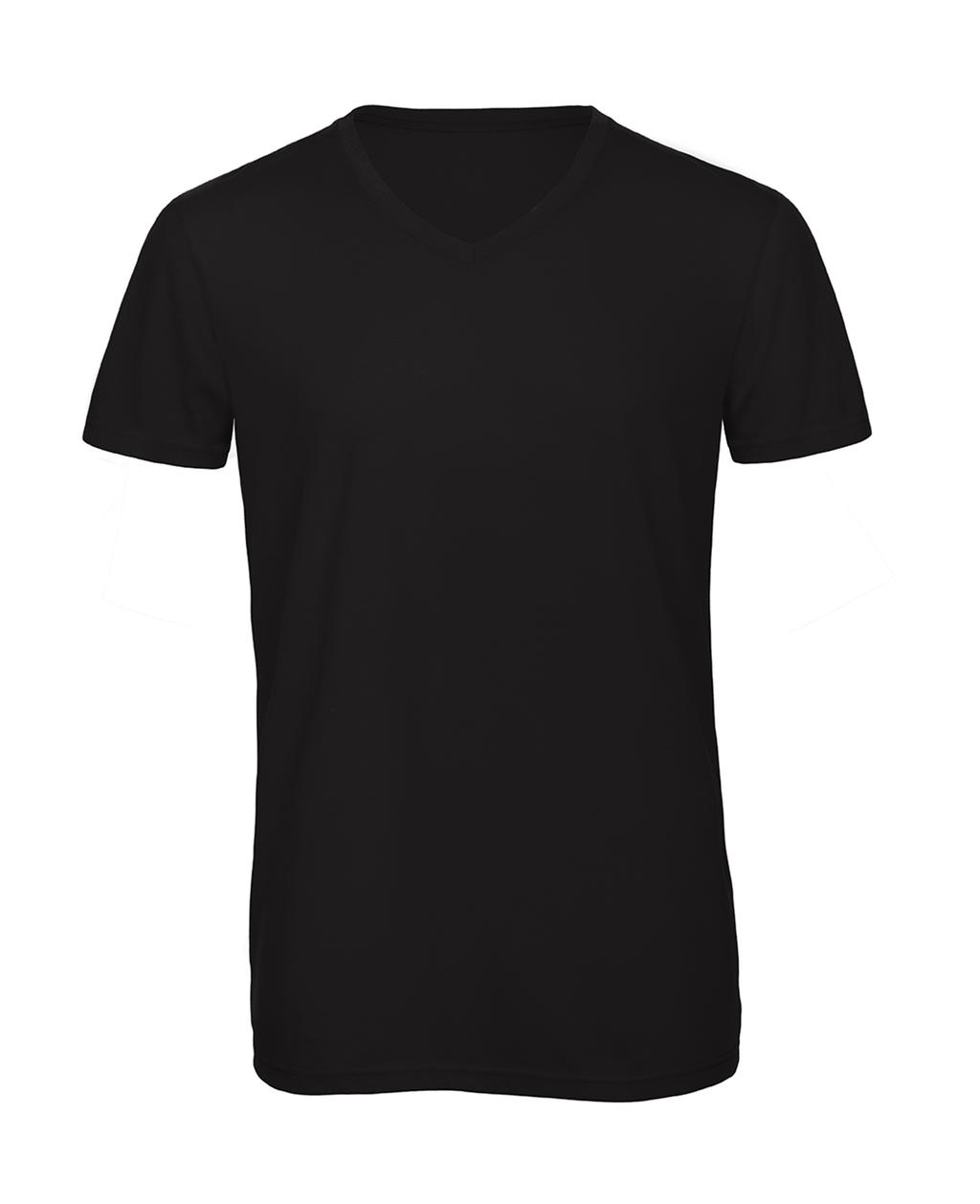 Triblend tričko s V-výstrihom V Triblend/men - black