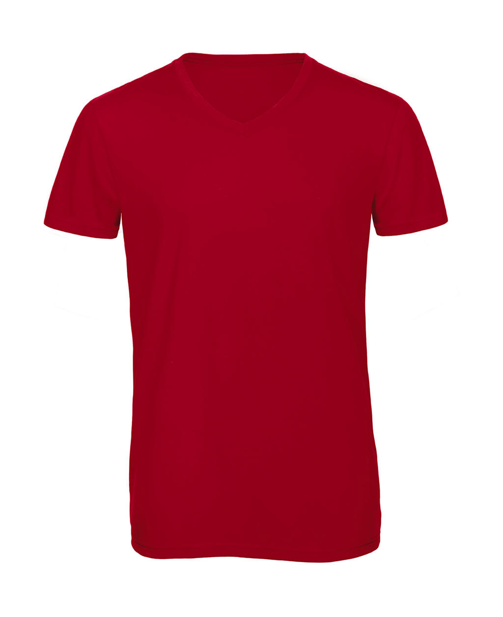 Triblend tričko s V-výstrihom V Triblend/men - red