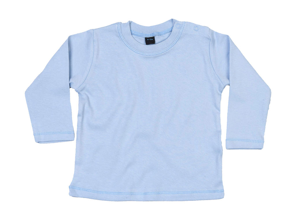 Tričko s dlhými rukávmi pre bábätká - dusty blue
