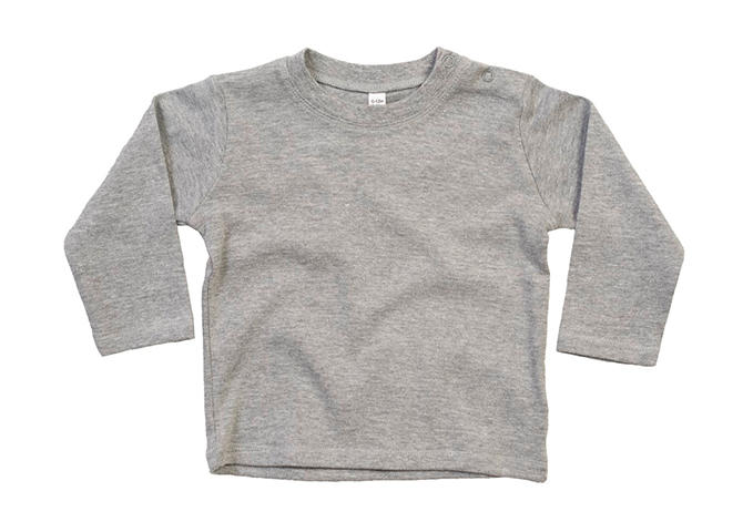 Tričko s dlhými rukávmi pre bábätká - heather grey melange
