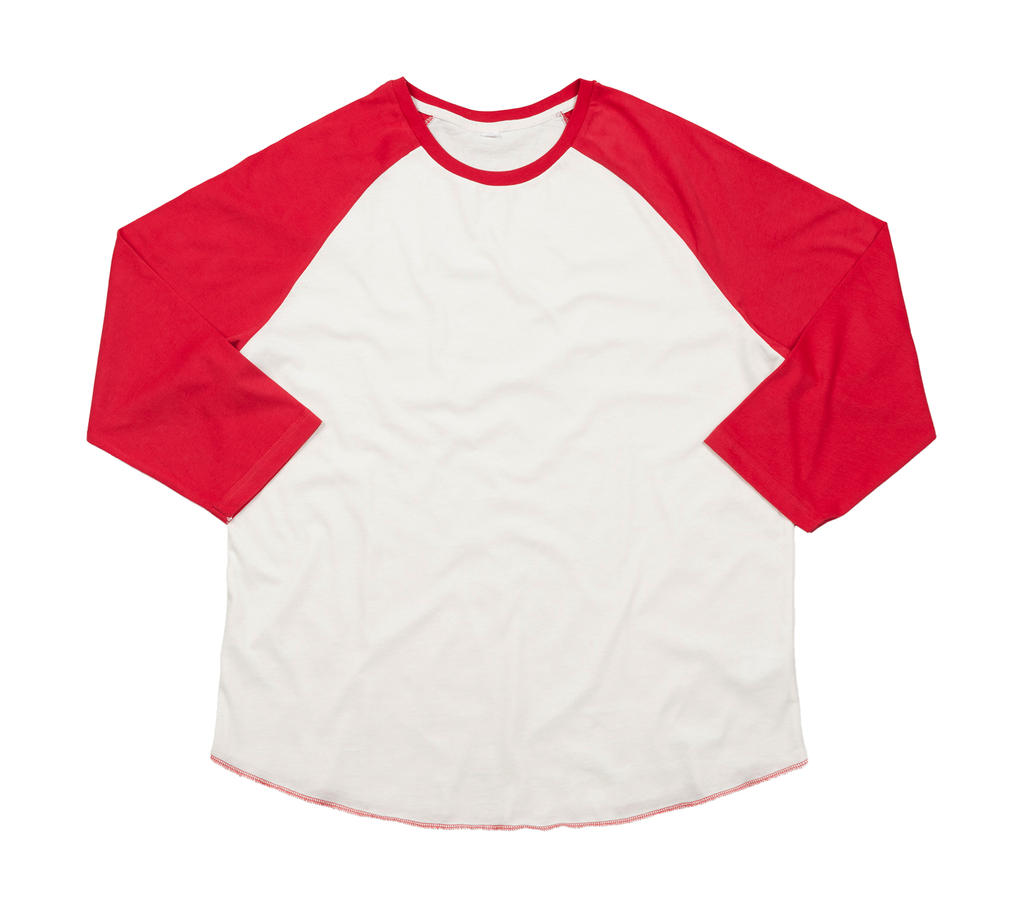 Tričko Superstar Baseball - washed white/warm red