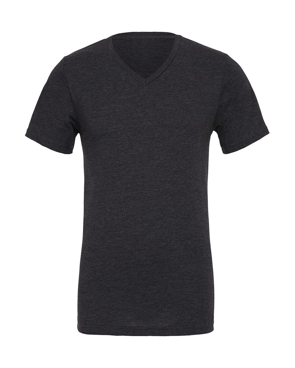 Unisex tričko Jersey V-Neck - dark grey heather