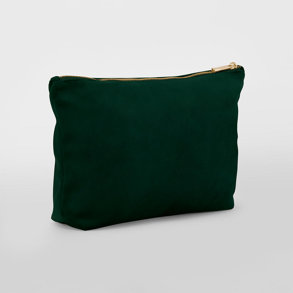 Zamatová taška na príslušenstvo - dark emerald